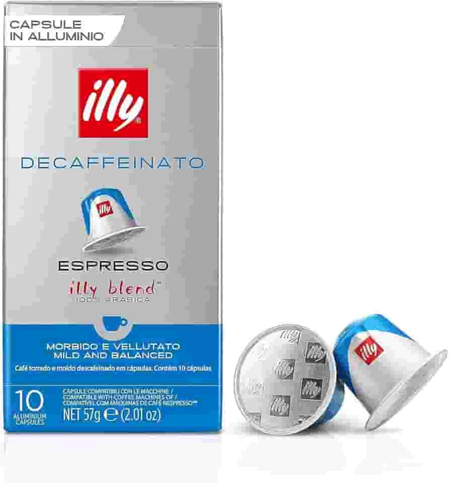 Illy Cafè Illy Descafeinado Em Cápsulas Compatíveis Com Nespresso® - Sabor Clássico 100% Arábica - 1 Pacote De 10 Cápsulas