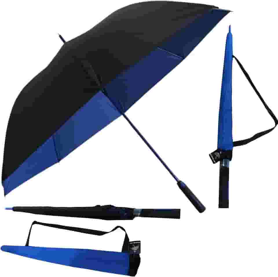 Guarda Chuva Automático Grande | Reforçado, Hiper Repelente à Água, Fibra de Vidro UltraFlex | Tecido Resistente, Proteção UV 100%, Resistente ao Vento | Perfeito para Chuva e Sol