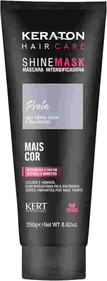 Keraton, Máscara matizadora hidratante, Trata e colore, Para cabelo loiro e descolorido, Shine Mask, 250g, Prata