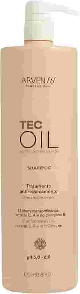 Arvensis – Shampoo Tec Oil 1L | Nutrição, Limpeza, Brilho, Fórmula Vegana, Uso Diário