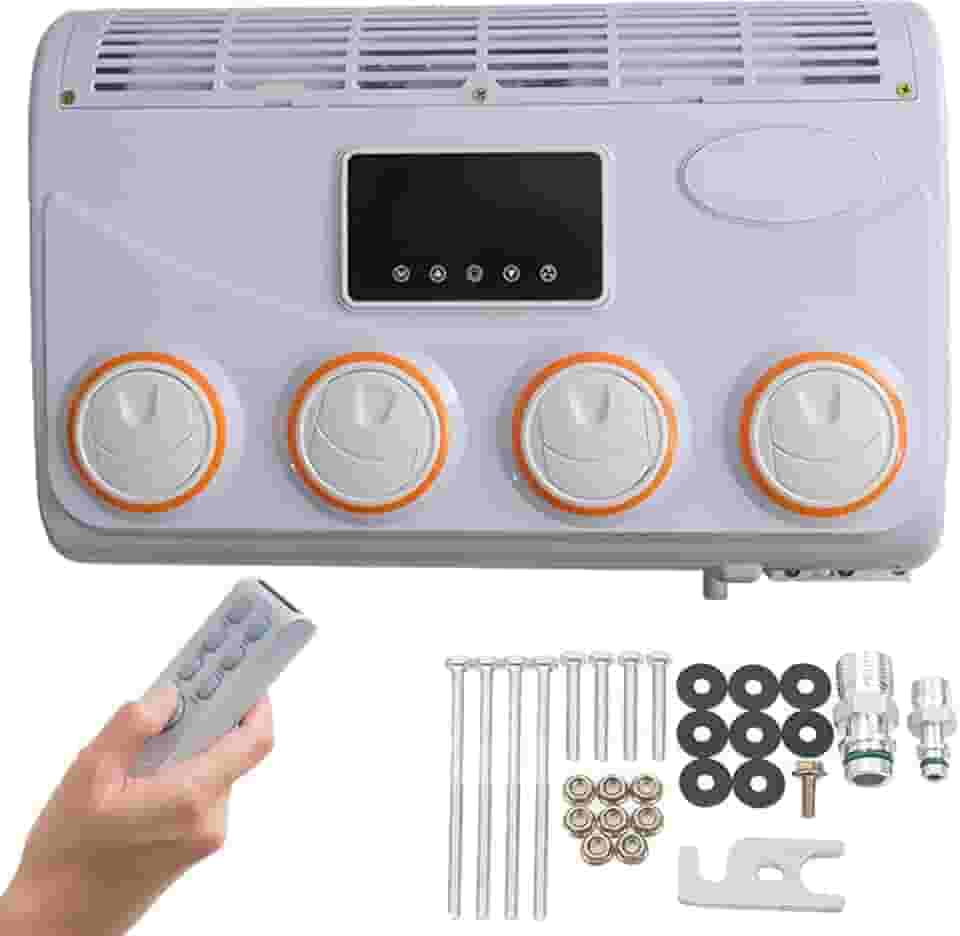 12V/24V Motorhome Air Conditioner, Conjunto de ar condicionado evaporador, ar condicionado DC, conjunto de ventiladores de ar condicionado de teto de carro, mini ar condicionado para carro,