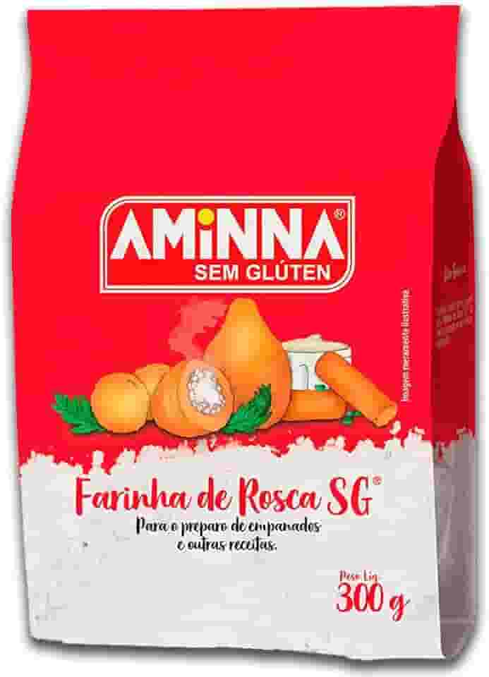 Kit 3 Farinha de Rosca Sem Glúten Sem Lactose SG Aminna 300g