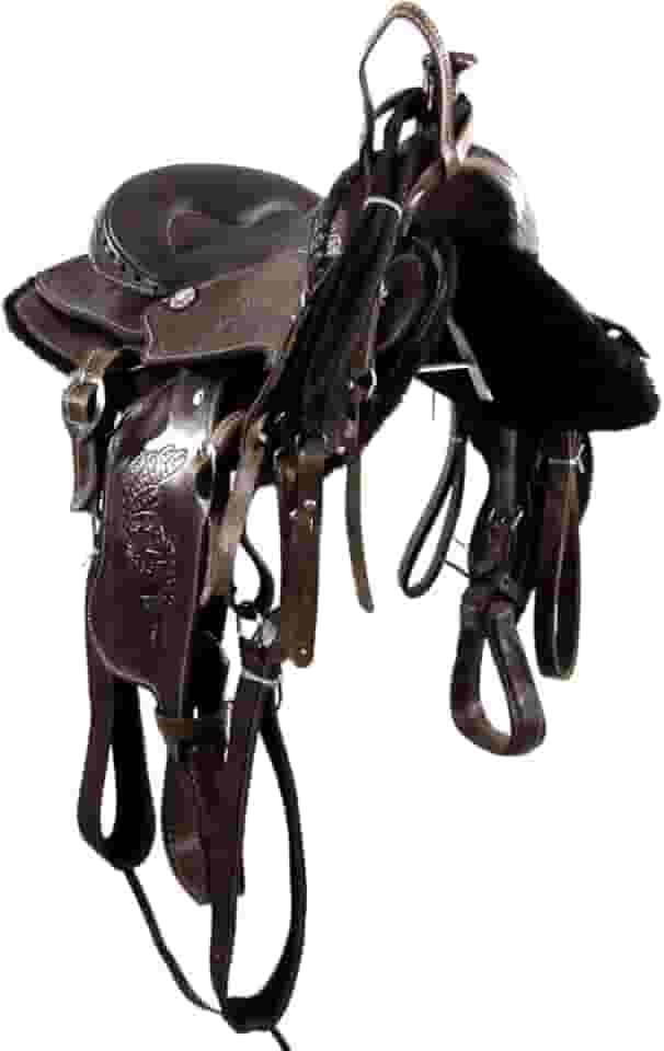 Sela de Cavalo Americana Quarto de Milha Tradicional Marrom 16 Polegadas