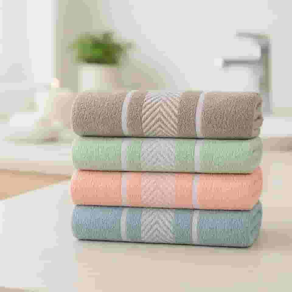 Conjunto de 4 Toalhas de Rosto e Mão 30x66cm – Absorção e Durabilidade para Banheiro, Lavabo ou Academia