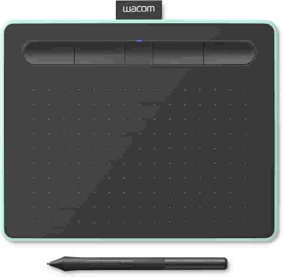 Mesa Digitalizadora Wacom Bluetooth Pequena Intuos Criativa - CTL4100WLE0, Verde e Preta, Pequeno