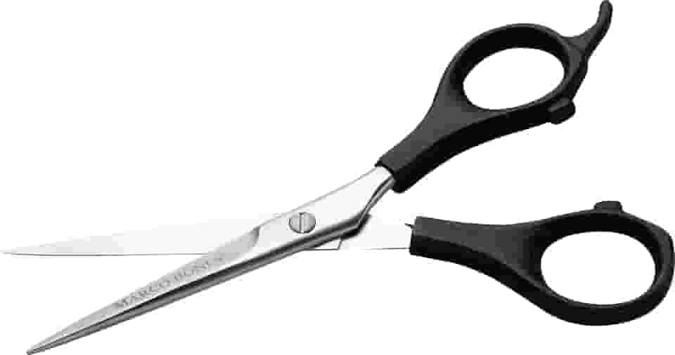 Marco Boni Tesoura Profissional Fio Laser P/ Corte Cabelo 6'' Cabo Plástico Aço Inox 1706 Preto 1 Unidade