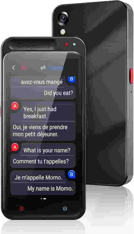 Dispositivo tradutor de idiomas sem necessidade de WiFi, dispositivo tradutor bidirecional em tempo real atualizado ChatGPT, Tradutor instantâneo de mais de 138 idiomas, offline, texto, foto e voz