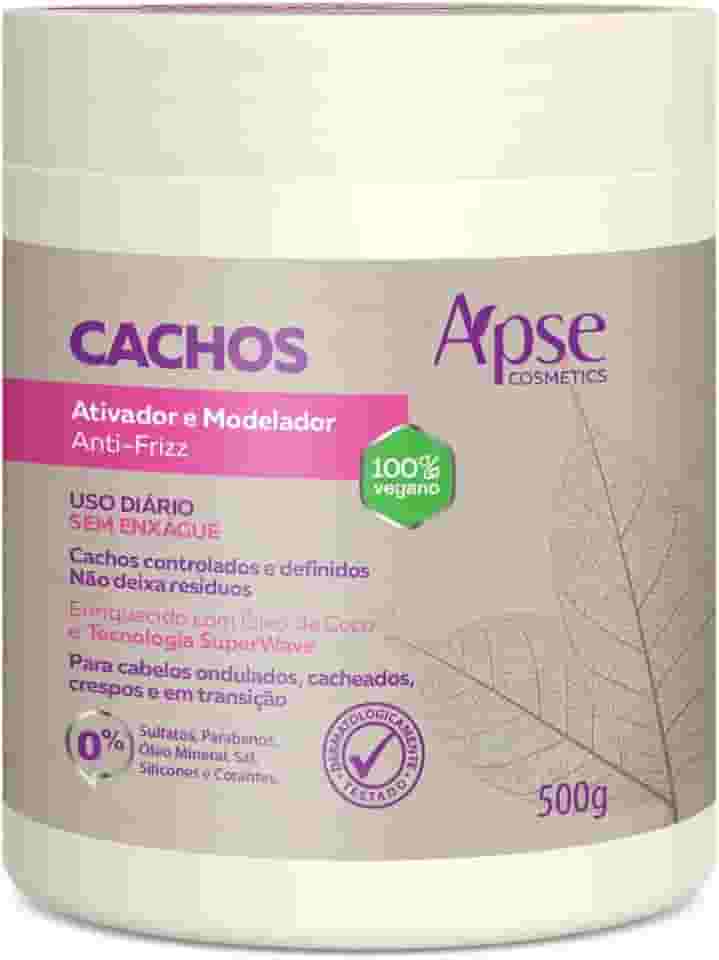 Ativador e Modelador Anti Frizz Cachos 500g, Apse Cosmetics