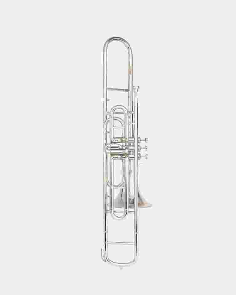 Trombone de 3 válvulas em Bb Pitch – Corpo de latão cromado com bocal e estojo | Trombone de 3 válvulas para estudantes, bandas e profissionais