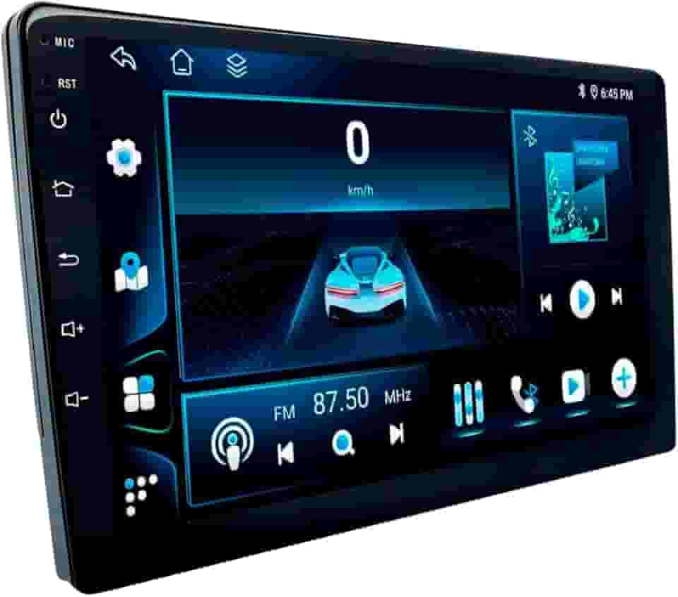 CENTRAL MULTIMÍDIA OCTA-CORE ANDROID 13, TELA 9" FULL TOUCH, SLIM, 4/64GB, FM, USB, SD, AUX, BLUETOOTH, DSP, ESPELHA ANDROID E IOS, CARPLAY E ANDROID AUTO, CONECTIVIDADE COM OU SEM FIO