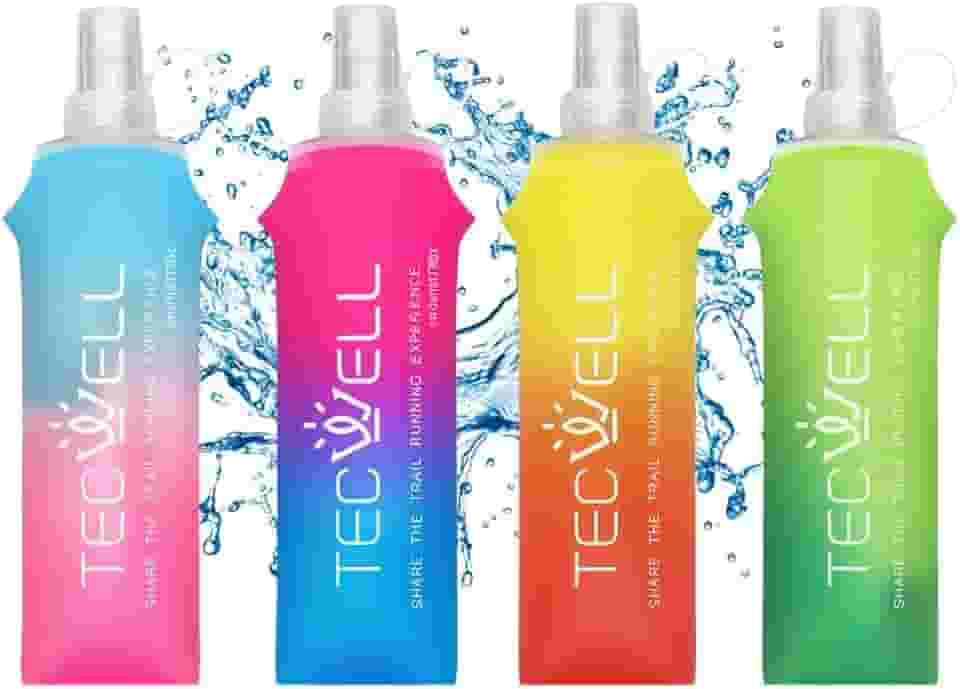 Garrafa Dobrável Silicone 500ml Portátil Esportiva Livre de BPA Para Corrida, Ciclismo, Treino, Academia (MASCULINA)