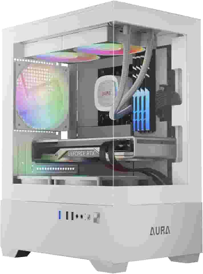 Gabinete Gamer Gamdias Aura GC9M Elite Branco com 3 Fans