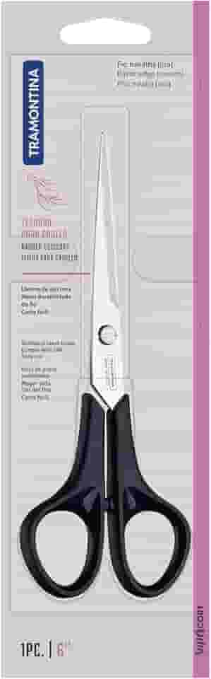 Hairdressing Scissors, Tramontina, Supercort, Stainless Steel 15.5 cm, Black, 25905/166