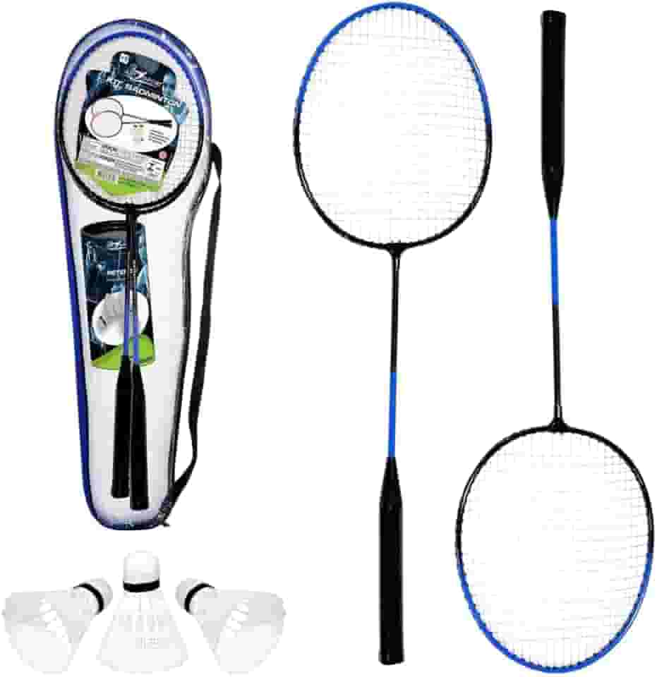 Kit Jogo Badminton 2 Raquetes e 3 Petecas com Bag