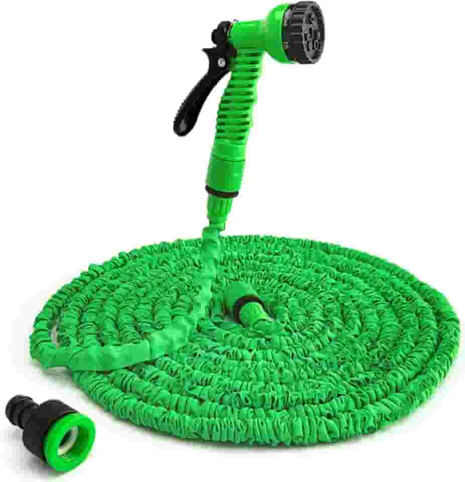 Mangueira Expansível 30 Metros com Bico Ajustável Para 7 Jatos Diferentes – Flexível, Resistente e Antidobra, Ideal para Jardinagem, Lavagem de Carros e Limpeza Geral