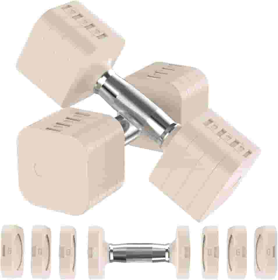 Conjunto de 2 halteres ajustáveis, halteres de peso ajustável com 4 níveis de 2 kg, 3 kg, 4 kg, 5 kg, conjuntos de pesos de mão para mulheres/homens, academia, treino de corpo inteiro