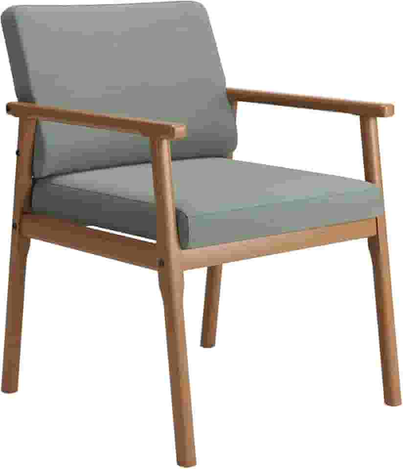 Poltrona Decorativa Estofada Confortável Sala Estar Escritório Recepção Quarto Up no Linho (Verde Sage)