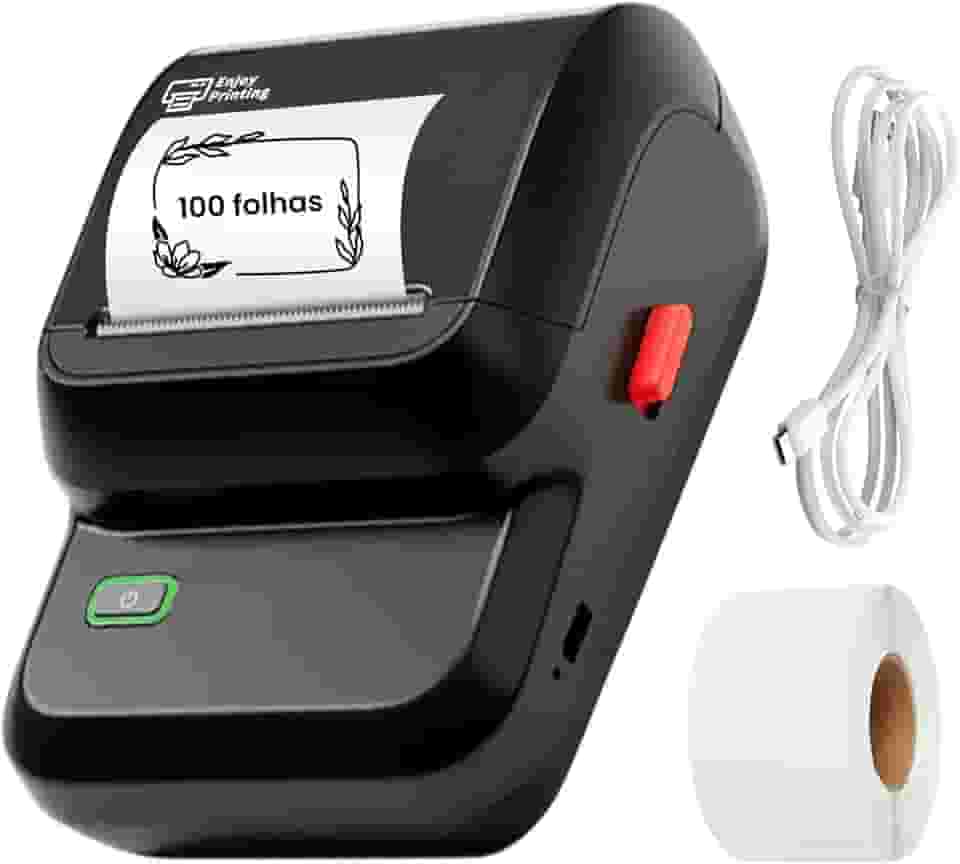 Máquina de Etiquetagem Bluetooth, Impressora de Etiquetadore de Código de Barras, com Fitas para Pequenas Empresas, Uso Doméstico, Logotipo, Impressora de Etiquetas, com etiqueta de 4X3cm paple100pcs