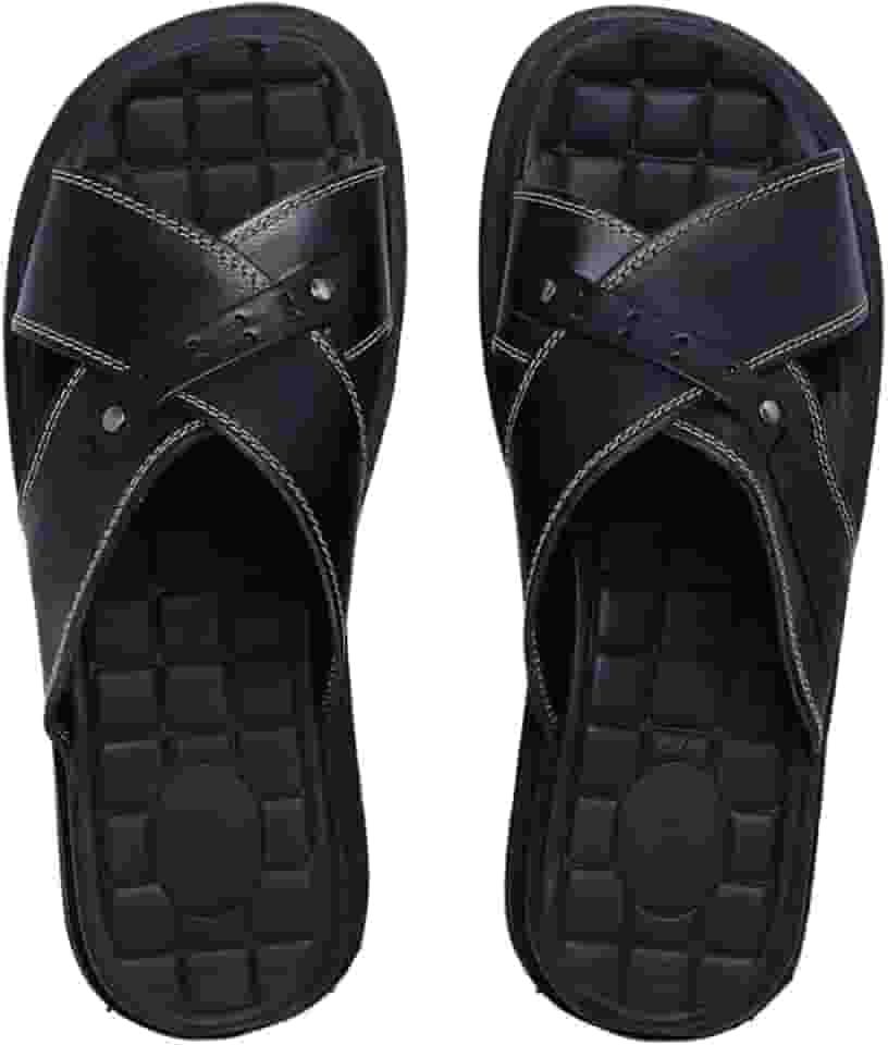 Chinelo Ortopédico Anatômico Anti Stress Masculino Couro