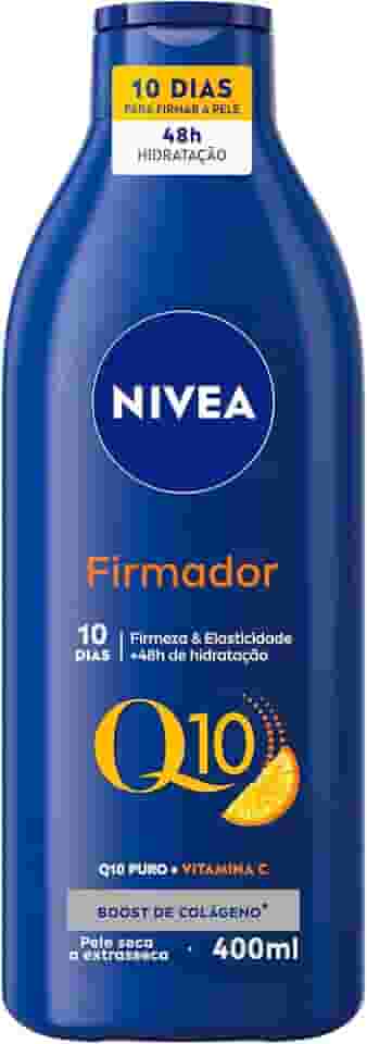 NIVEA Hidratante Firmador Q10 Vitamina C Pele Seca - Hidratante que melhora a elasticidade da pele em 10 dias, previne a flacidez e ainda hidrata intensamente, ideal para pele seca - 400ml