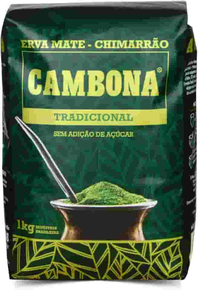 Erva-Mate Cambona Tradicional Barão 1Kg, Erva Mate Tradicional Padrão Gaúcho Para Chimarrão, Verde, Sabor Encorpado Natu