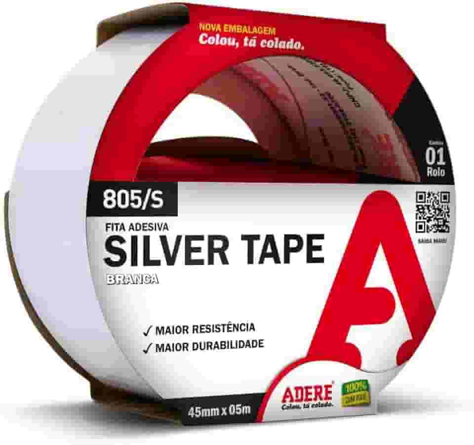 Fita Silver Tape Branca Adere 805S 45mmx05m