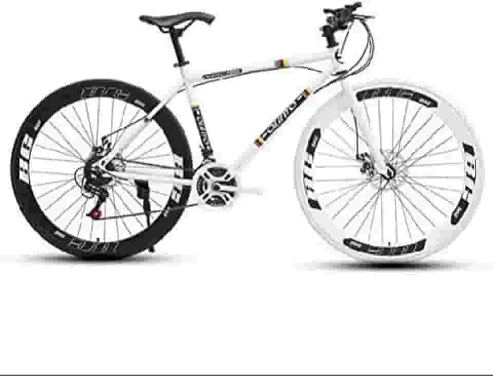 Bicicleta De Estrada Masculina E Feminina, Bicicletas De Estrada Para Adultos Com Estrutura De Aço Carbono De 24 Velocidades E 26 Polegadas, Corrida De Ciclismo Com Freio A Disco Duplo, Bicicleta