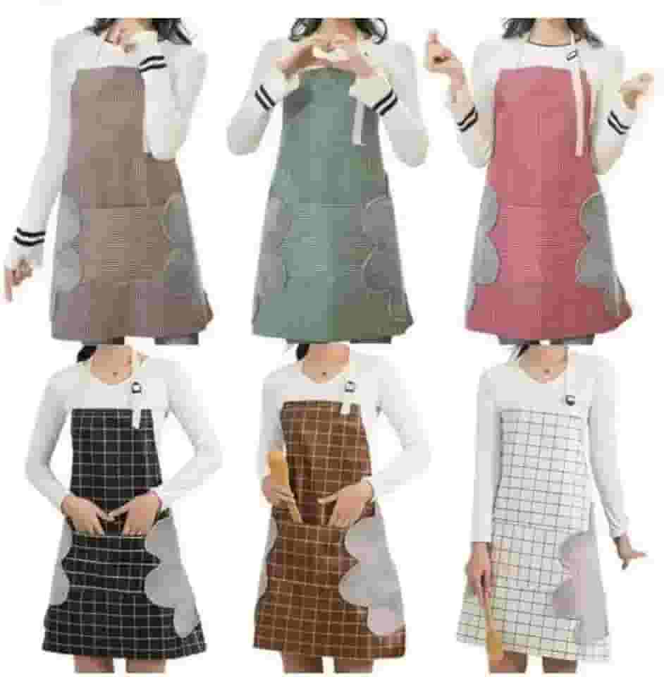 kit 2 Avental De Cozinha A prova D' Água Cores Sortidas