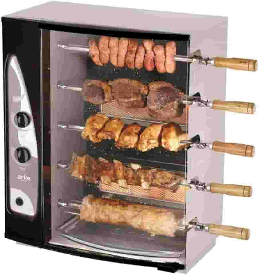 Arke | 15 89 ARKE | Churrasqueira a Gás 5 Espetos Giratórios Bivolt Aço | AGR-05 GN