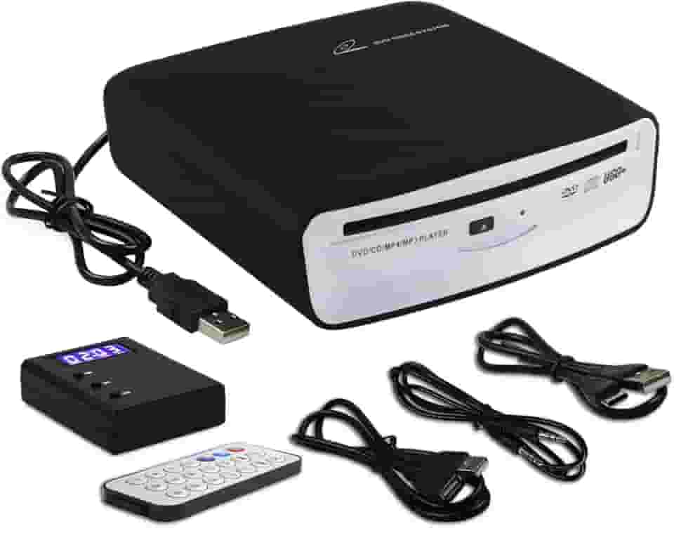 ASENCH Cd Player Portátil Para Carro, Usb Externo Para Carro, Cd Dvd Player Portátil Universal Para Carro, Estéreo, Tv, Mac, Laptops, Desktops, Pc Com Porta Usb Plug And Play, Porta Aux