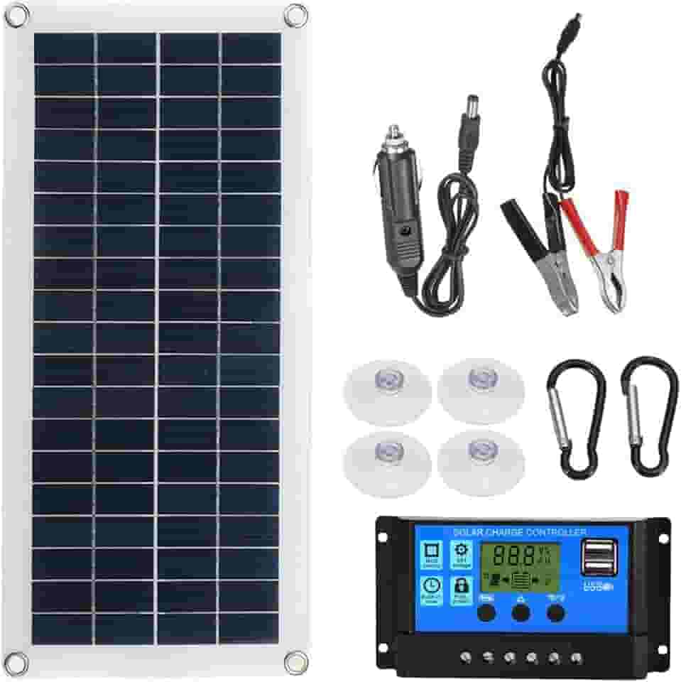 Portátil 300W Painel Flexível Solar Kit 12/24V Interruptor USB Interface de Carregamento Placa Solar com Controlador Células Solares à Prova D' Água para Telefone RV Carro