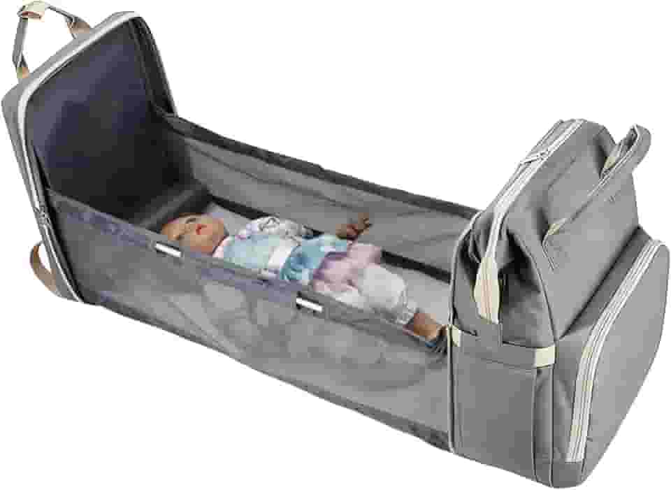 Bohany Berço De Viagem Para Bebé | Leve, Multifuncional E Confortável Com Armazenamento De Fraldas - Design De Mochila Para Berço De Viagem - Para Porta-Malas Do, Uso Em Interior, Viagens, Descanso,