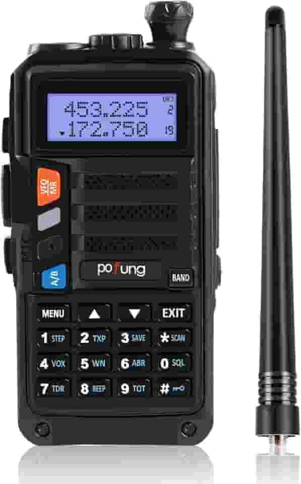 Radio Comunicador Walkie Talkie Longo Alcance de até 10 km, Portátil Bidirecional para Rádio FM e Lanterna LED, UV-S9Plus