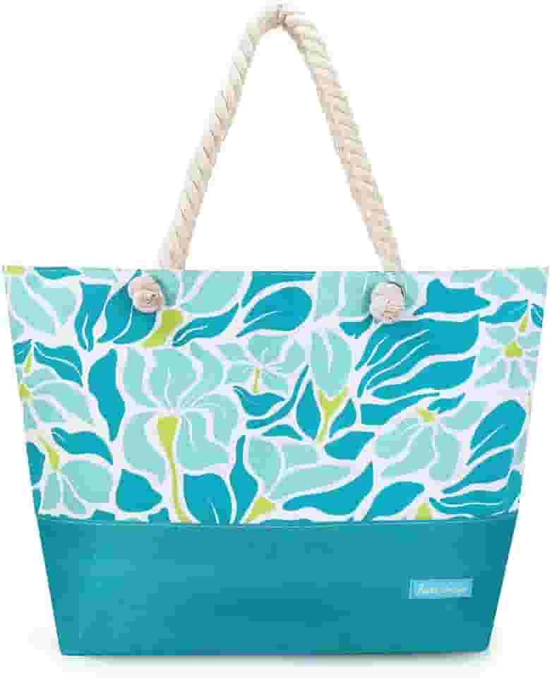 Bolsa de Praia com alça de corda Jacki Design - Turquesa