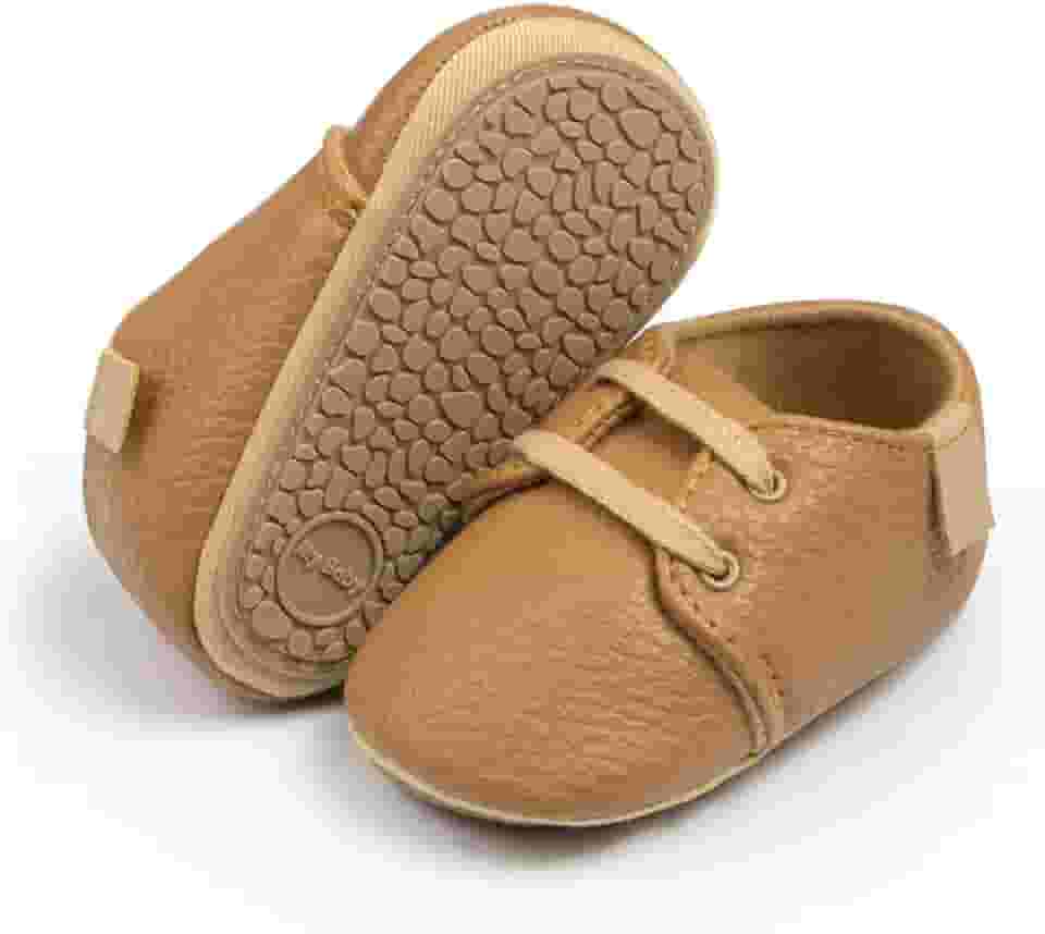 Tênis Oxford para bebês meninos meninas couro PU sola de borracha macia antiderrapante infantil tornozelo mocassins First Walker
