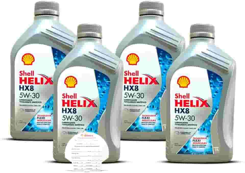Kit 4 Litros Oleo Shell Helix Hx8 5W-30 API SP Sintetico