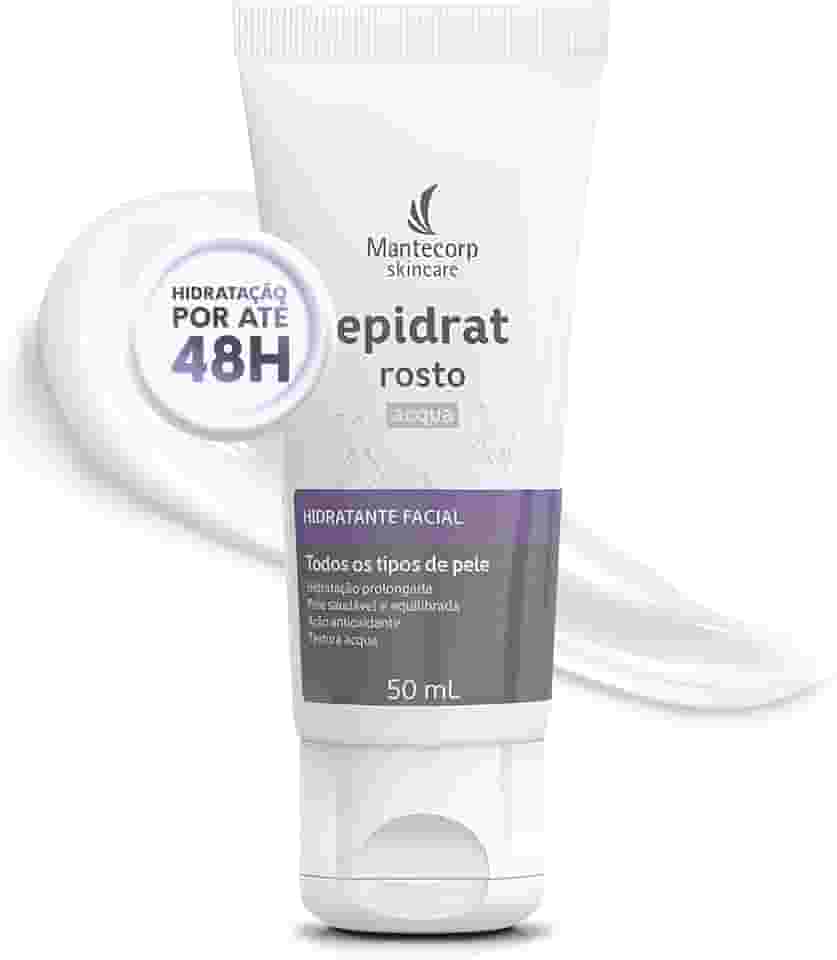 Hidratante Facial Epidrat Acqua - 50ml - Textura Leve e Rápida Absorção - Mantecorp