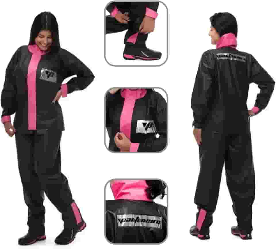 Capa de Chuva Para Motoqueiro Feminina Pvc Impermeavel Pantaneiro