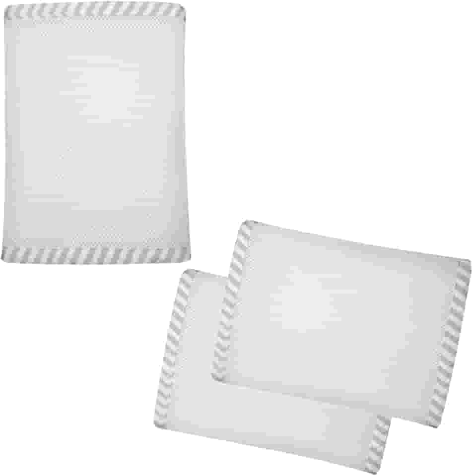 Baby Deluxe Tela Respirável Para Berço Chevron Cinza