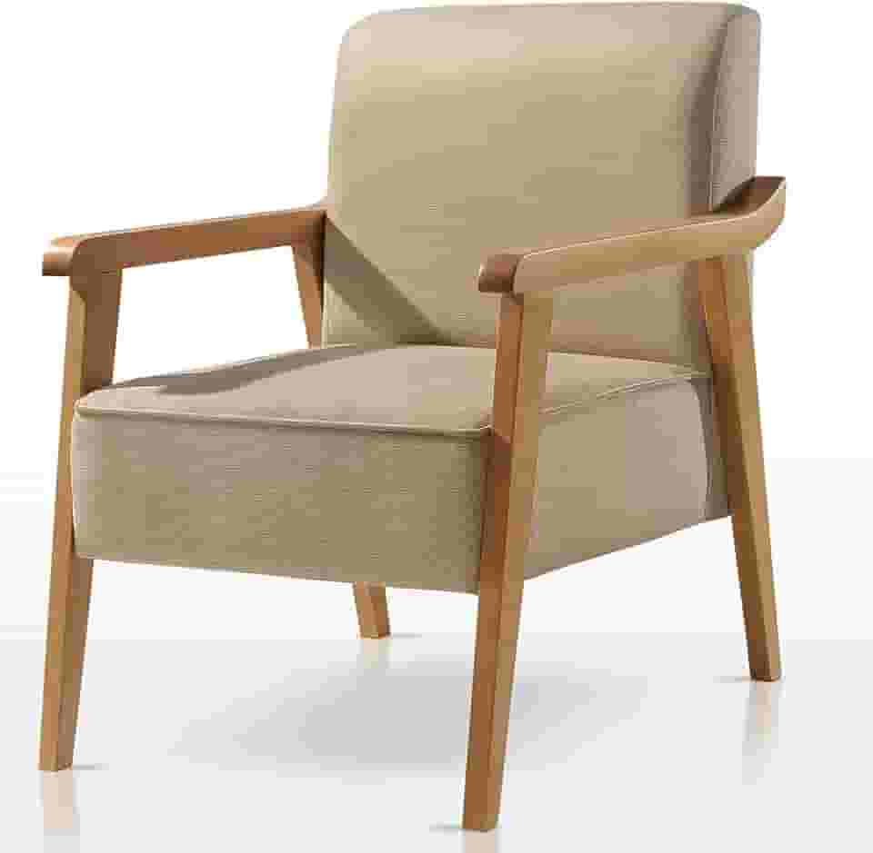 Poltrona Lina Agarb Decor Cor:Linho Bege