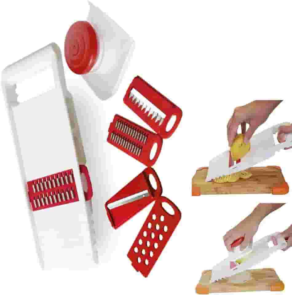 Fatiador De Frios Legumes Queijo Manual 5 Em 1 Picador