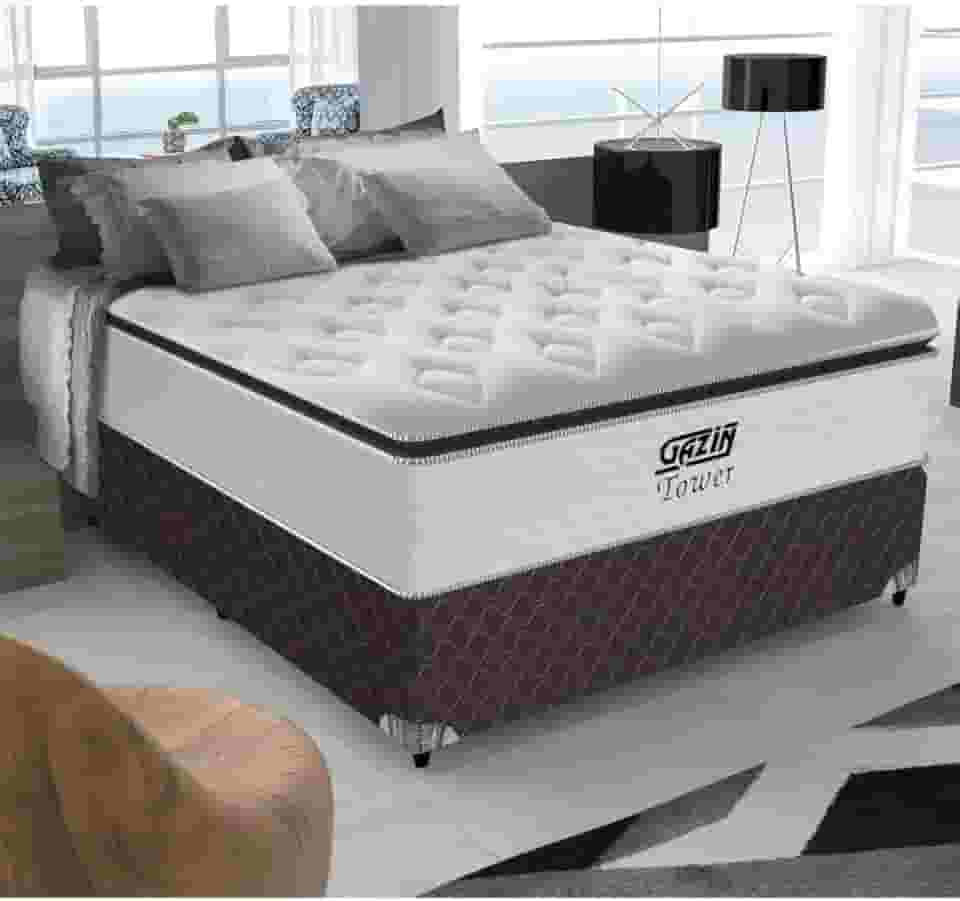Colchao Casal Molas Ensacadas Tower Gazin 138x34x188