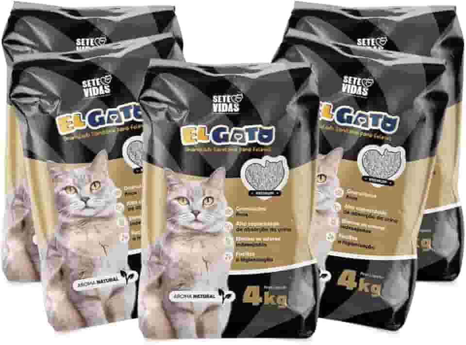 Areia Higiênica para Gatos EL Gato Linha Primium Anti Odor 100% Natural (Natural - 20kg)
