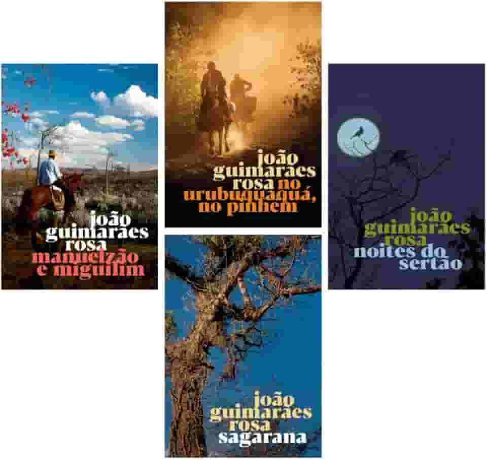 Kit Guimarães Rosa - 4 livros: Manuelzão e Miguilim, Noites do Sertão, No Urubuquaquá, no Pinhém, Sagarana