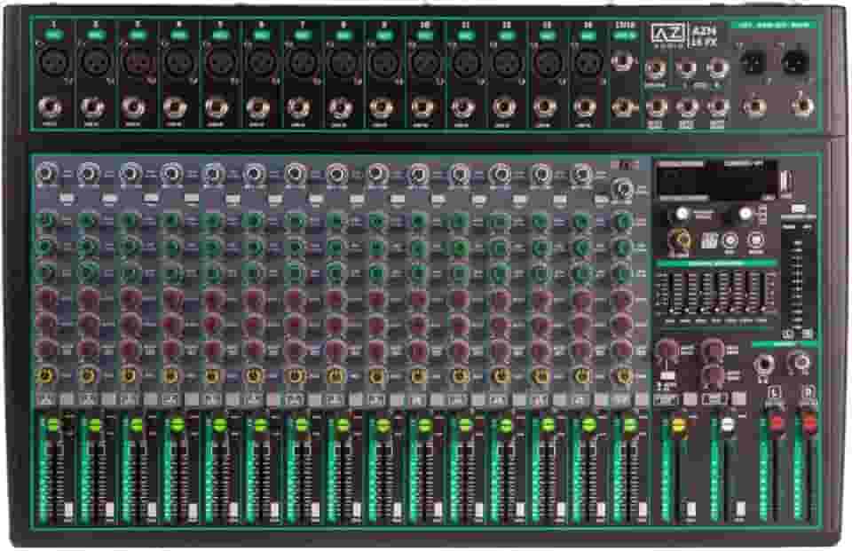 Mesa de Som 16 Canais Bluetooth AZ Audio AZM16FX USB Efeitos
