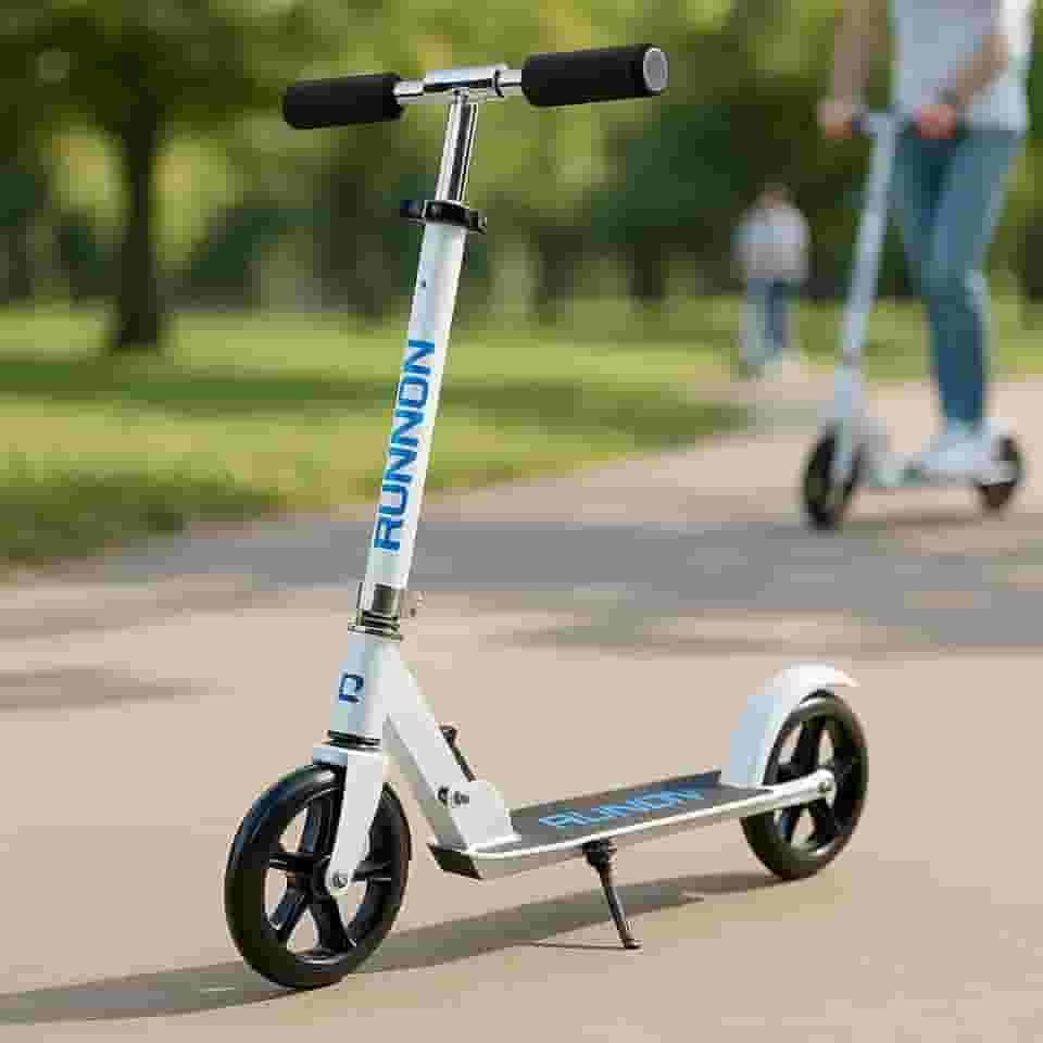 Patinete Dobravel Adulto Infantil 2 Rodas Grandes 20mm Com pezinho Guidão Regulagem de Altura Freio Traseiro até 90kg