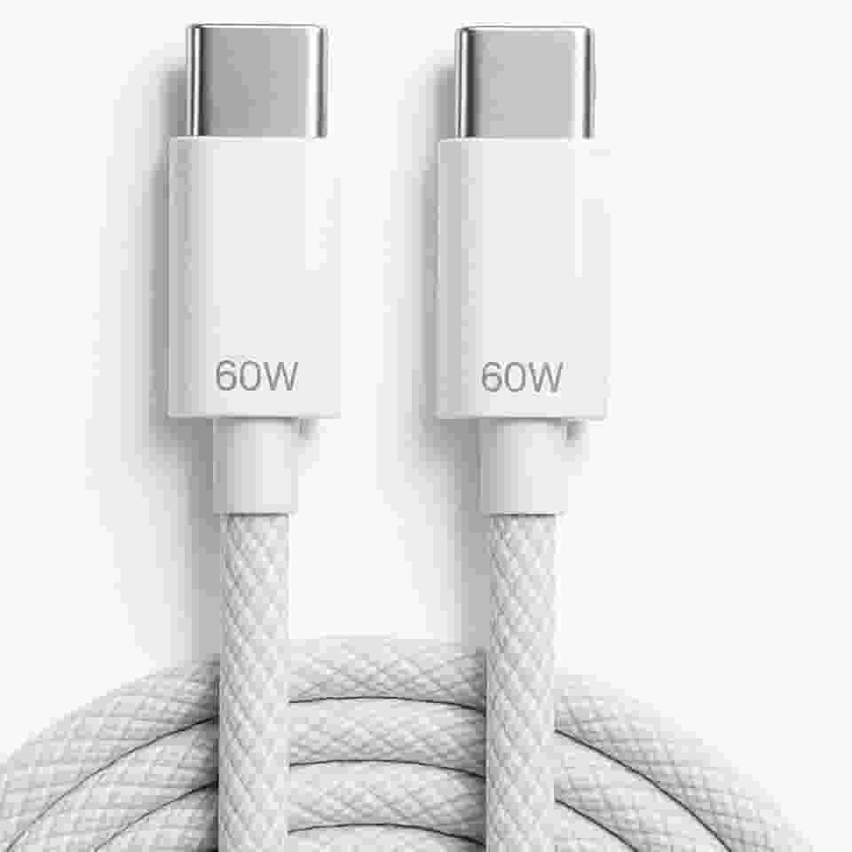 Cabo USB-C Tipo C 60w Trançado De Nylon Compativel com Iphone 15,15 Pro/Max, Compativel iphone16,16 Pro/Max IOS/Android Certificado Premium Reforçado