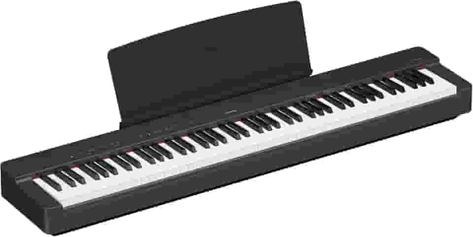 Yamaha Piano digital P-225, preto - Piano digital leve e portátil com teclado compacto Graded Hammer, 88 teclas pesadas e 24 sons de instrumento