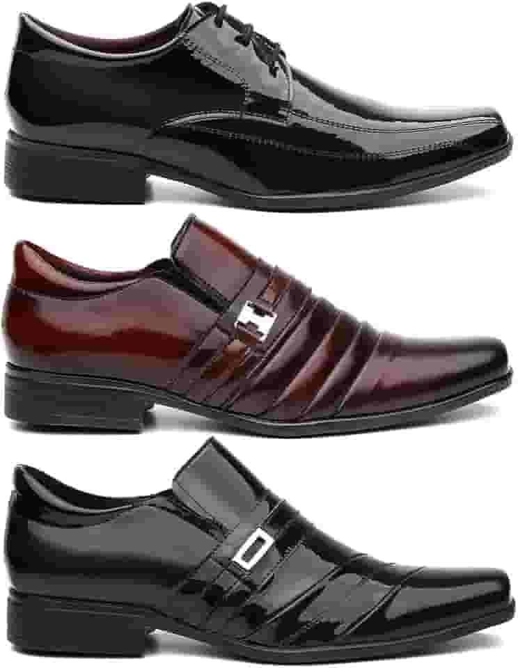 Kit 3 Pares Sapato Social Masculino Veniz