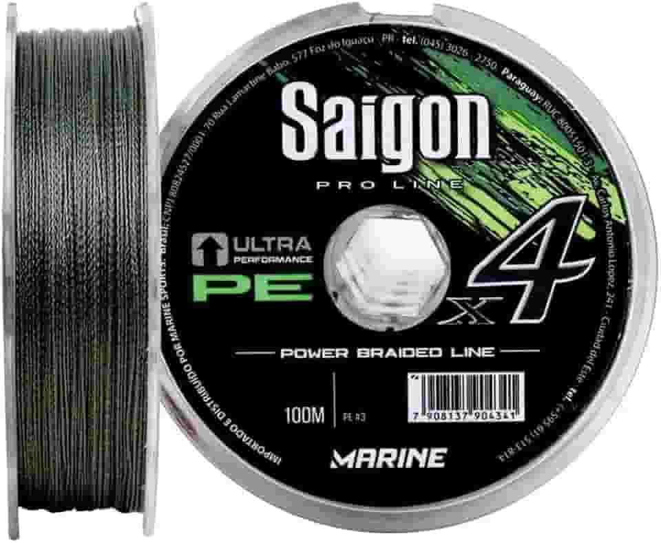 Linha Multifilamento Saigon X4 Verde 45Lbs 0,33mm 100m Marine Sports